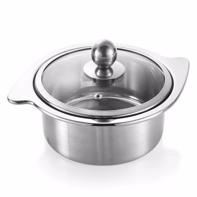 Clear broth pot with lid