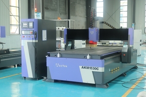 Máquina enrutadora CNC de cambio de herramientas automático ACCTEK de alta eficiencia, 3 ejes, 4 ejes, ATC lineal, gabinete de puerta de madera, enrutador CNC AKM1530C - Product Image 4