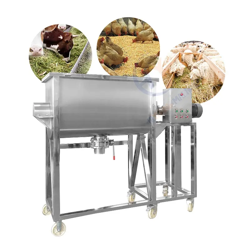 250kg Batch Soil Wet Feed 2 Ton frullatore a nastro 1 Ton orizzontale pollame mangimi per animali miscelatore per mangimi per bovini