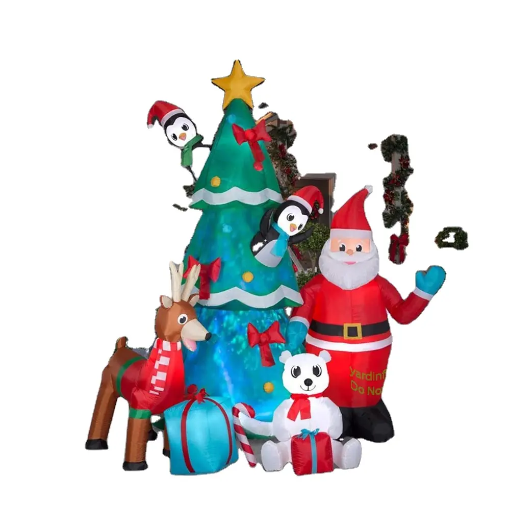 Tùy chỉnh giáng sinh Inflatable Tree kỳ nghỉ các quảng cáo khổng lồ Inflatable cho Giáng sinh trang trí