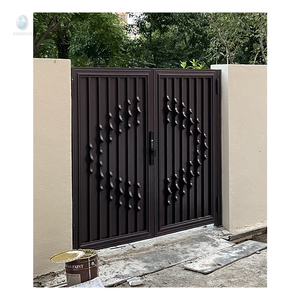 Latest Automatic Aluminum Swing Barrier Gate para Casas e Apartamentos para Uso Exterior Main Gate Design para Villa Courtyard