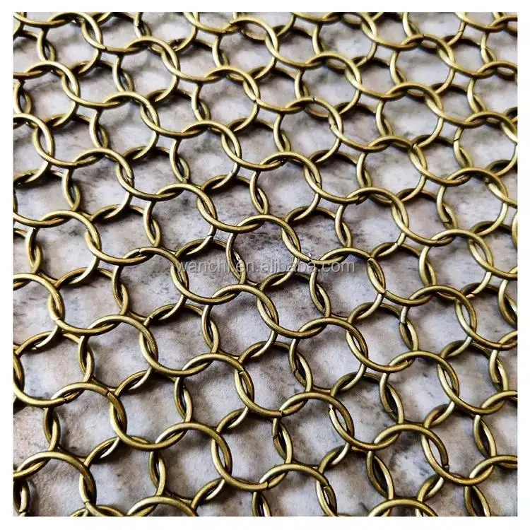 Factory sale high quality chainmail ring metal mesh curtains stainless steel decorative wire mesh space dividers