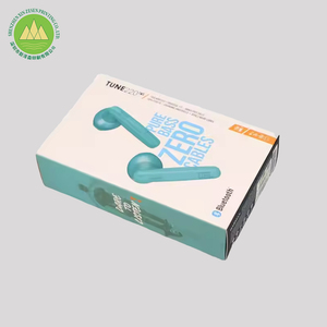 กล่องบรรจุภัณฑ์กระดาษสำหรับสัตว์เลี้ยงพร้อมตะขอเกี่ยวหูฟังปรับแต่งสีปั๊มด้วย UV - Product Image 1