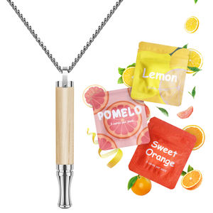 Modische, Individuell Aromatisierte, Dampffreie Schmuck-Halskette mit Anhänger als Nikotinfreier Inhalator zur Raucherentwöhnung mit Kern - Product Image 1