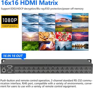 Best Seller <strong>8</strong>-16 2k <strong>Matrix</strong> <strong>Switcher</strong> with LAN Rs232 Audio/Video Multi-in Multi-out Signal Switching - Product Image 5