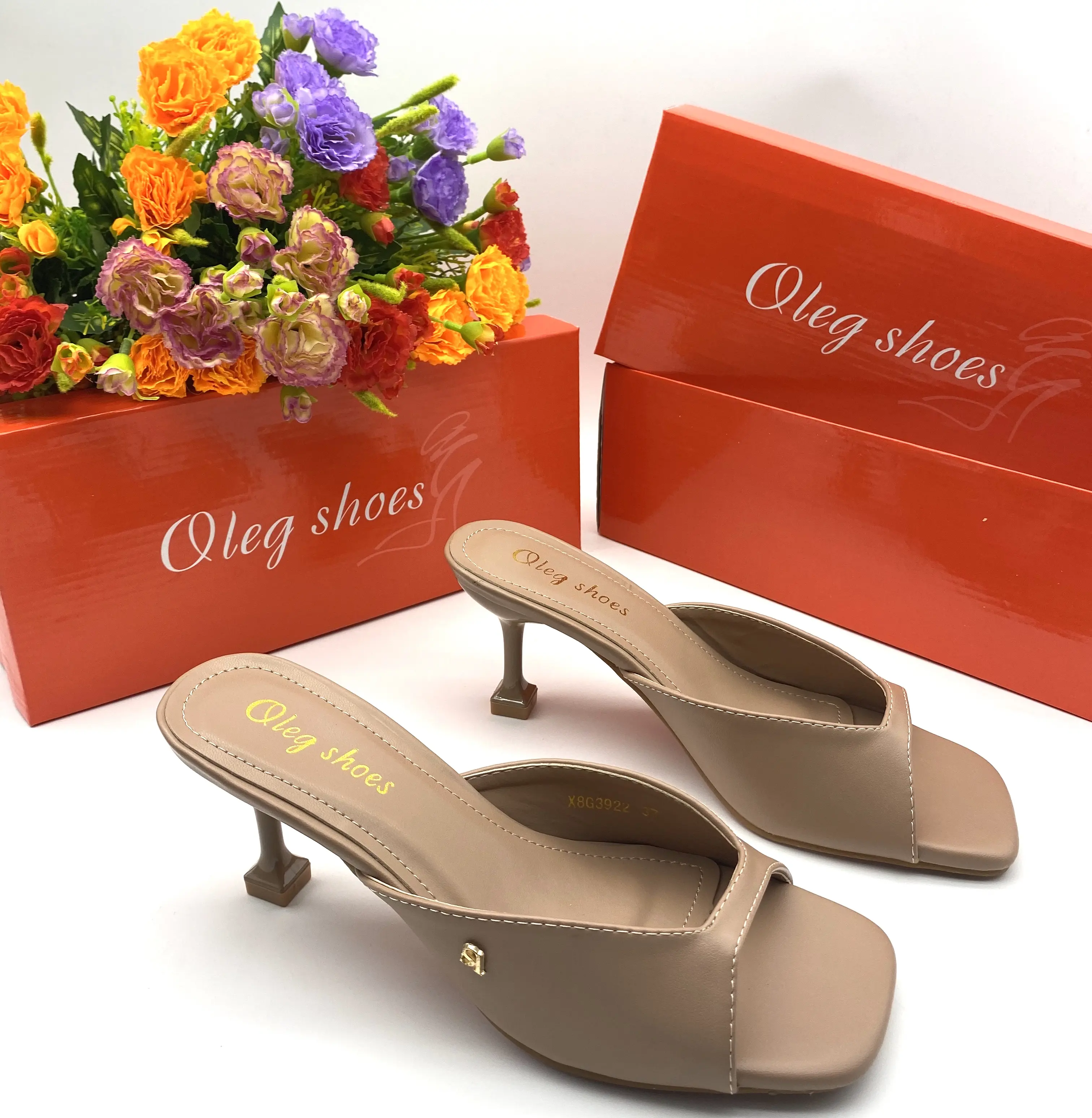 Olegshoes Fashion Women high heel Sandals, Open Toe Pump Heel Sandals Elegant Ladies Summer Dress Sandal for Wedding, Party,
