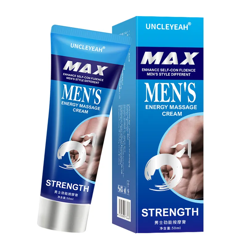 Creme de massagem sexual 50ml para homens, lubrificante de longa duração para pênis, lubrificante de ervas e umidade íntima