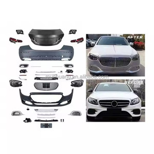 ชุด W213รถยนต์เต็มตัวสำหรับ merced/ES ben/z S Class W213 2016-2020ตัวกระจายกันชนหน้าและหลังอะไหล่อัพเกรด Maybach - Product Image 2