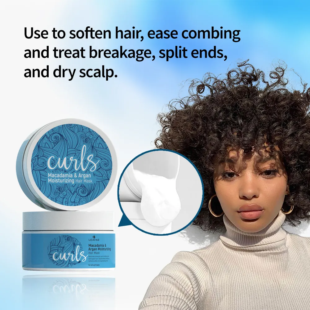 Etiqueta personalizada de cuidados com o cabelo, profundo condicionado modelador creme encaracolado para cabelo encaracolado 250ml