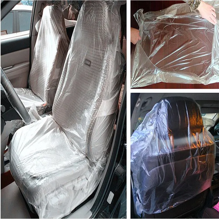Auto Seat Cover Set 5 In 1 Schoon Set Vliegtuig Seat Cover Wegwerp Plastic Seat Cover