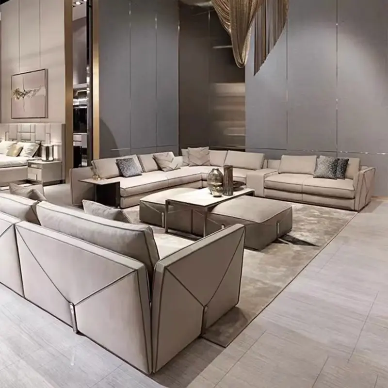 Desain Dalam Ruangan Sofa Set Modern Bagian Mebel Ruang Tamu