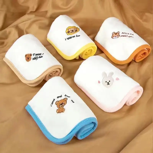 5 adet bebek mercan polar el havlusu kalın yumuşak emici silme yüz havlusu çocuk mendil bebek kare