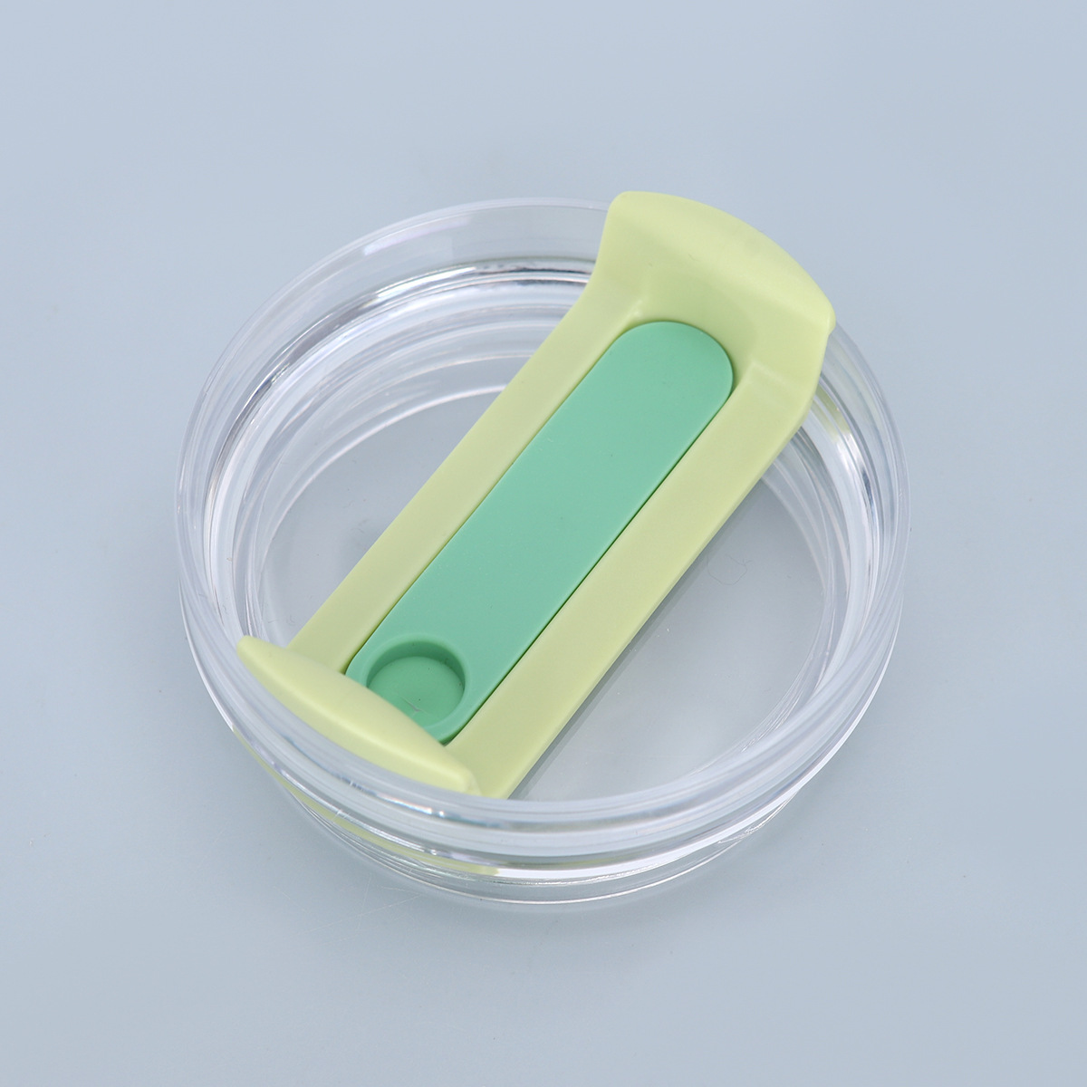 Transparent body yellow sheet green silicone