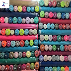 โรงงานมาใหม่ราคาถูกเมตรราคา100d โพลีเอสเตอร์ทอชีฟองของแข็งธรรมดาย้อมสต็อกผ้า - Product Image 5