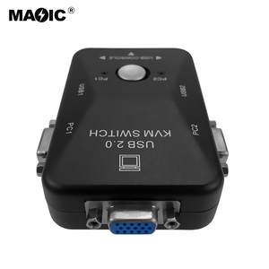 New Model 2 Port <strong>KVM</strong> VGA <strong>Switch</strong> Box 1920 X 1440 USB 2.0 2-Port Manual <strong>KVM</strong> <strong>Switch</strong> for Desktop Placement