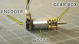 Motor de engranaje de metal N20 DC 6V con codificador magnético de Sensor Hall para Arduino Mini Robot 2WD de autoequilibrio