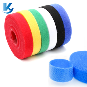 Cierre autoadhesivo de Correa y gancho de nailon elástico de Color personalizado con parches de Velcro cinta de bucle de gancho de colores pegajosos - Product Image 2