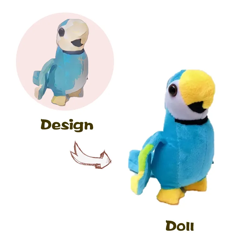 Cartone animato personalizzato 30cm di simulazione pappagallo bambola di peluche animale di peluche per bambini regalo di festa