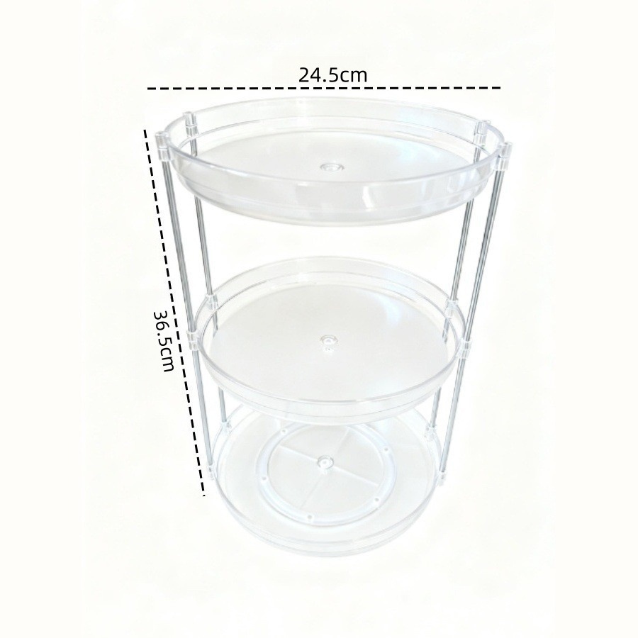 Three-tier, four-post stainless steel storage rack