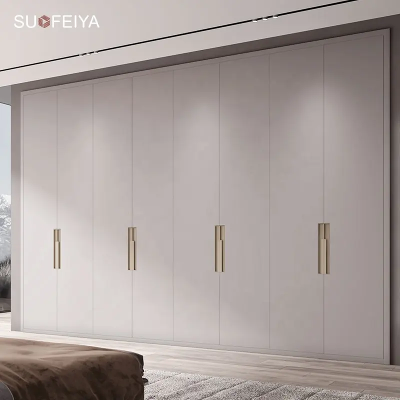 SUOFEIYA Modern Bedroom Closet High End Customized Wooden Wardrobe Cabinet Designs For Sale