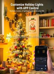 Hochwertige RGB Weihnachts lichts chnur Serie Dekorationen Smart LED-Leuchten für Hochzeits feier Urlaub Streifen Licht - Product Image 5
