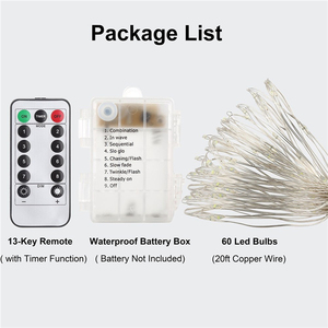 8-Mode <strong>Remote</strong> Control LED Fairy <strong>String</strong> <strong>Lights</strong> 33ft Copper Wire Battery Operated Waterproof IP65 Christmas <strong>Lights</strong> with <strong>Timer</strong> - Product Image 3
