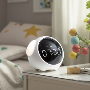 Cartoon Emoticon Voice <strong>Control</strong> LED <strong>Display</strong> Digital Student Alarm Clock with Touch <strong>Sensor</strong> Lamp 2 Alarm Modes Nap Snooze <strong>Timer</strong> - Product Image 1