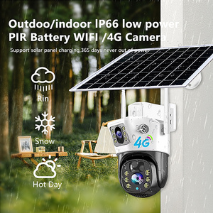 V380 güneş enerjili 1080P H.265 açık güvenlik kamera düşük güç CMOS sensör gece görüş sıfırlama 4G bulut veri IP PTZ kamera - Product Image 4