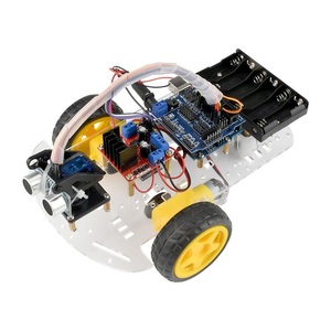 Smart Electronics Motor Smart Roboter Auto Chassis Kit Geschwindigkeit geber Batterie kasten 2WD Ultraschall modul für Arduino Diy Kit