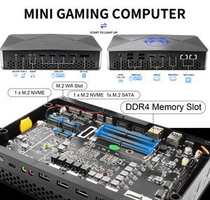 New Mini PC Desktop Gaming <strong>Computer</strong> with Intel I7 8709G <strong>Quad</strong>-<strong>Core</strong> <strong>Processor</strong> 16GB DDR4 Memory and 1TB SSD for Home Office - Product Image 2
