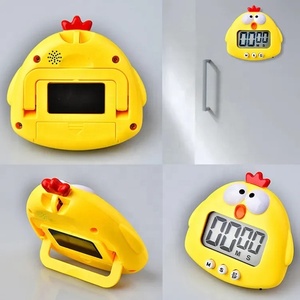 Timer da cucina orologio magnetico digitale LED conto alla rovescia Timer visivo per bambini simpatico cartone animato a forma di pulcino cottura timer - Product Image 5