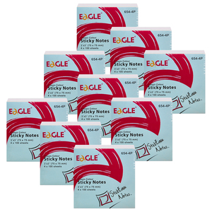 Eagle 9 Pack <strong>Assorted</strong> Colors 3&quot;X3&quot; 400 Sheets <strong>Custom</strong> High Quality Color Sticky <strong>Notes</strong> and Memo <strong>Pads</strong> Printing - Product Image 1