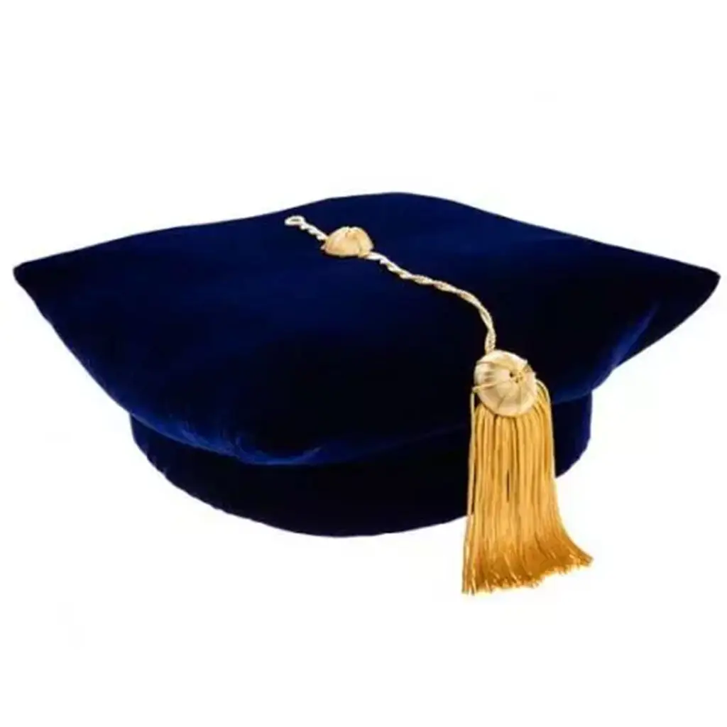 カスタムカラーベルベット卒業式博士号帽子ビジネスエチケット六角形キャップ高レベルのマスターと博士号