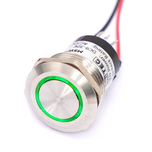 MiTEC Premium Stainless Steel LED Metal <strong>Push</strong> <strong>Button</strong> <strong>Switch</strong> 19mm 25mm on OFF SPDT <strong>DPDT</strong> With IP66 Flat Convex <strong>Button</strong> - Product Image 1