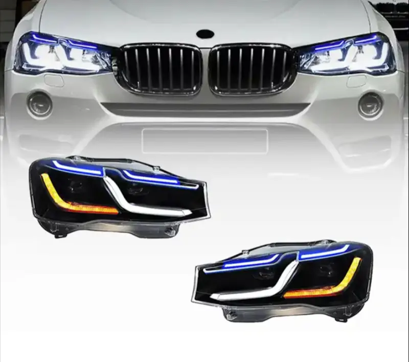 BMW X3 F25 far projektör Lens için araba ışıkları 2010-2017 X4 F26 sinyal kafa lambası LED farlar otomotiv aksesuarları