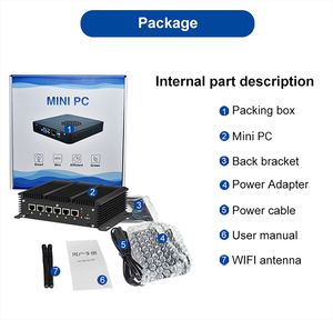 Sharerdp personalizable N100 6 Lan HD puertos COM Pfsense Industrial Desktop Comput Fanless Mini PC integrado con puerto paralelo - Product Image 5