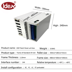 Marco de distribución de fibra 144 puertos Caja de terminales de fibra óptica Uso del centro de datos Panel de conexión de fibra óptica - Product Image 4