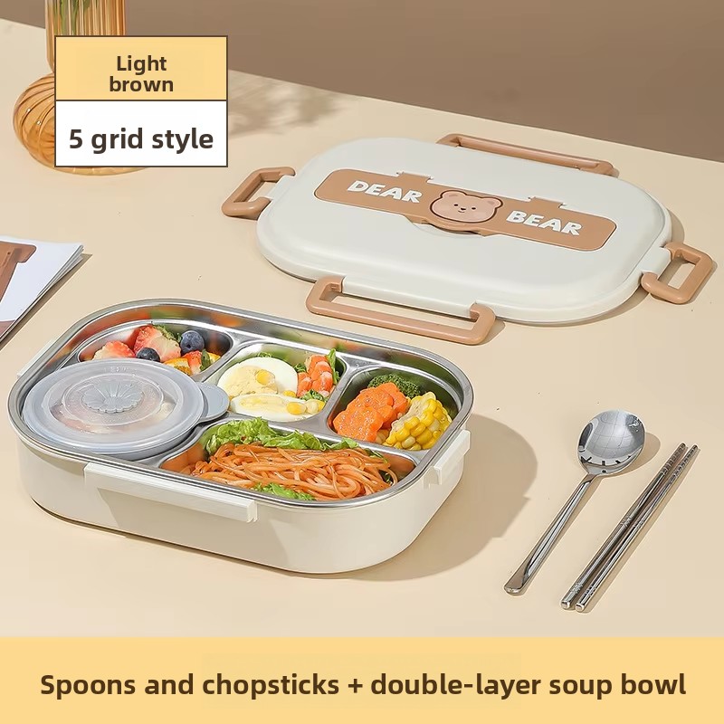 5 Grille Couleur Café Clair + Baguettes et Cuillère + Bol à Soupe [150