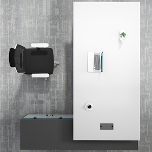 Luxury <strong>Simple</strong> Modern boss <strong>Computer</strong> <strong>Desk</strong> Executive Black Unique Design Manager <strong>Desk</strong> with Cabinet - Product Image 5