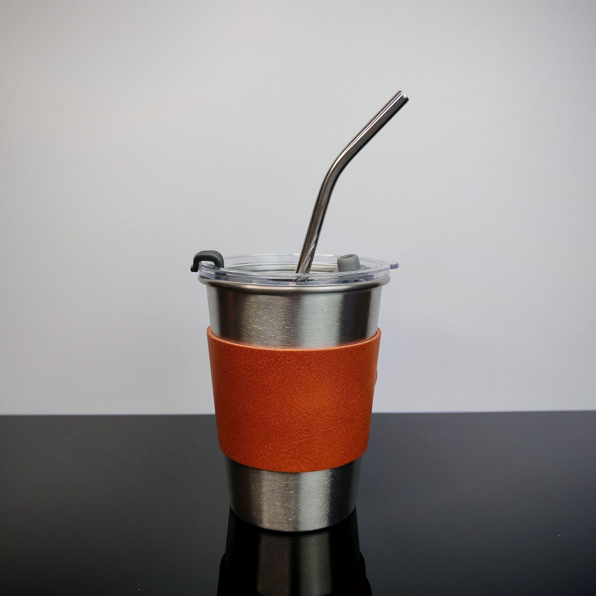 350ml coffee cup holster lid straw