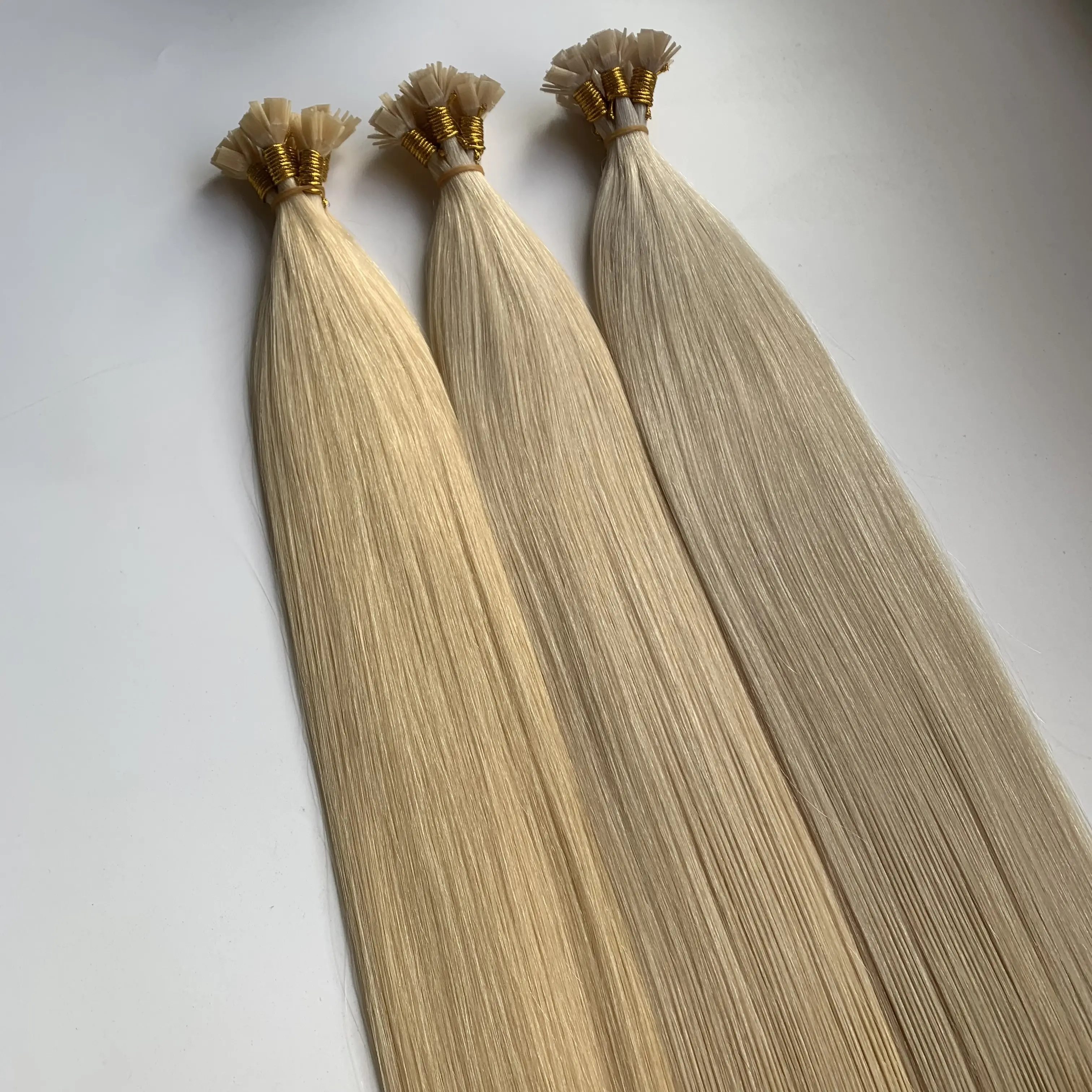 Keratin Invisible U Tip/Flat Tip/I Tip cutícula completa doble dibujado Ombre Hair Weaves Two Tone Blonde Weft Extensiones de cabello