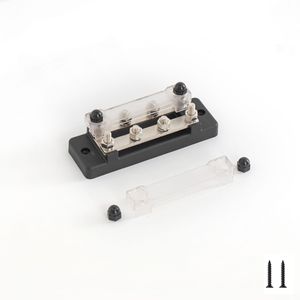 Dualbus 150A Bus Bars 8 O-Terminal RV1.25-6 <strong>Busbar</strong> Spring Terminal Block for Automobile Truck Trailer RV Including Cover - Product Image 4