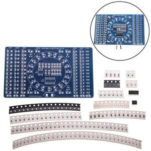 SMD NE555 CD4017 dönen yanıp sönen LED bileşenleri SMT l4400 lehimleme uygulama kurulu elektronik devre eğitim paketi DIY kiti - Product Image 4