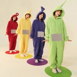 天线宝宝动漫Tinkywinky Dipsy Laa Laa Po拉链毛茸茸连帽衫节服装表演服装睡衣连身衣连身衣 - Product Image 2