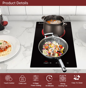 Commercial 3500W Multi-Function Induction Cooker Touch <strong>Control</strong> with Built-in Temperature <strong>Sensor</strong> Electric Cooktop - Product Image 6
