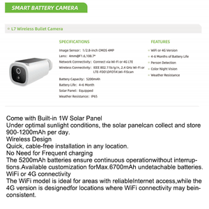 กล้องวงจรปิดรักษาความปลอดภัยแบบมีสายระบบ HD เต็ม4MP พร้อมกล้องส่องใบหน้าและเสียงแบบสองทางมองเห็นในเวลากลางคืน - Product Image 2