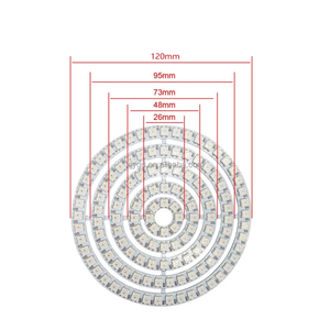 WS2812B 8/16/24/35/45 Leds piksel halka adreslenebilir Led modülleri WS2812 IC RGB tam renkli yuvarlak led daire DC5V - Product Image 3