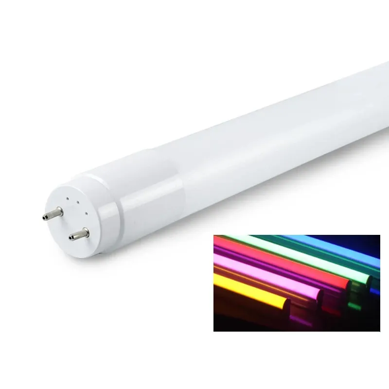 Tubo de luz de led rgb 360 graus t8, lâmpada fluorescente t8 branca 60cm 10w led t8 integrado