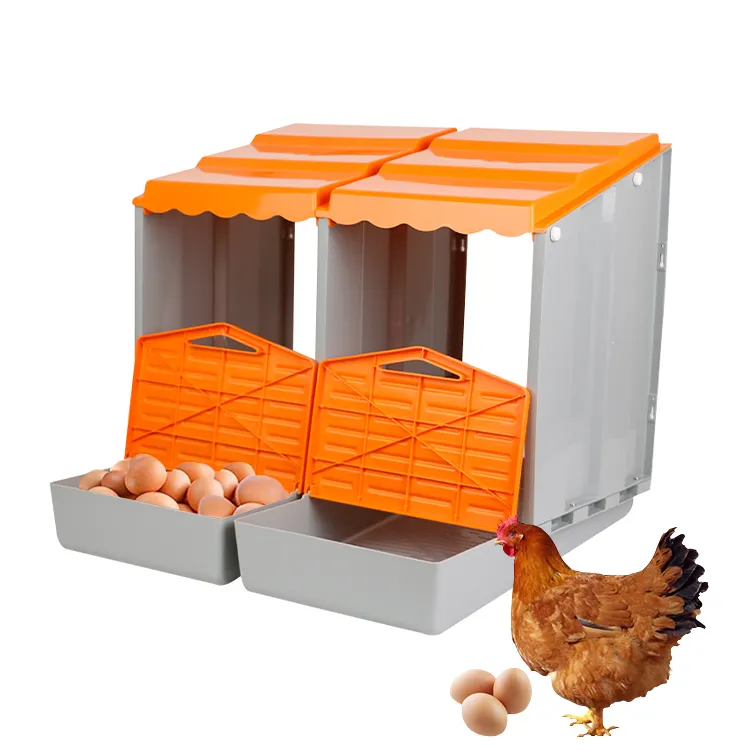 صندوق عش الدجاج لفة بعيدا صندوق تعشيش البيض البلاستيك التلقائي لوضع الدجاج