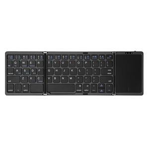 Touchpad portátil tres teclado Bluetooth plegable con ratón táctil IOS Android Tablet teléfono Bluetooth teclado inalámbrico - Product Image 1